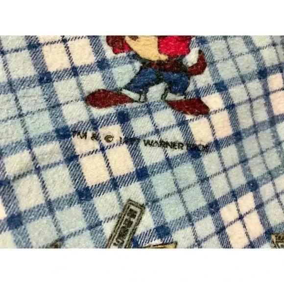 VTG Tasmanian Devil Taz 1997 Baby Blanket Warner Bro 42"x32" - Picture 4 of 7